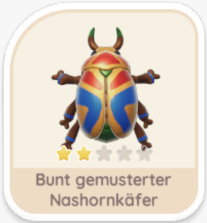 Bunt gemusterter Nashornkäfer